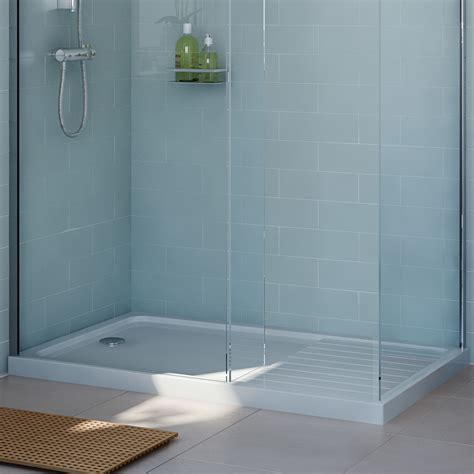 Cooke & Lewis Rectangular Shower tray (L)1300mm (W)800mm (D)40mm | Departments | DIY at B&Q