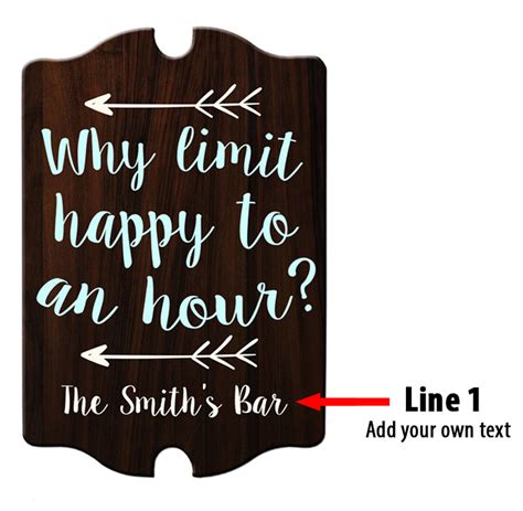 Custom Tavern Shaped Wood Bar Sign - Happy Hour — Bar Products