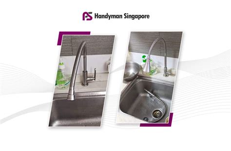 Install Kitchen Sink Water Tap In Woodlands Drive - PS Handyman Singapore