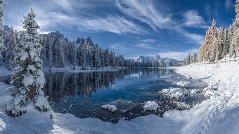 Free photo: Winter Landscape - Calm, Clouds, Cold - Free Download - Jooinn