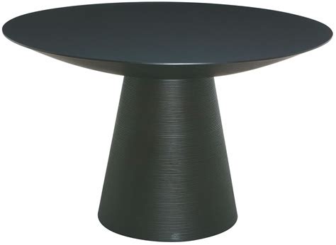 Dania 47" Black Wood Round Dining Table from Nuevo | Coleman Furniture