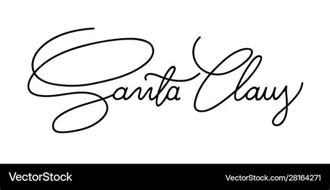 Christmas signature to card santa claus Royalty Free Vector