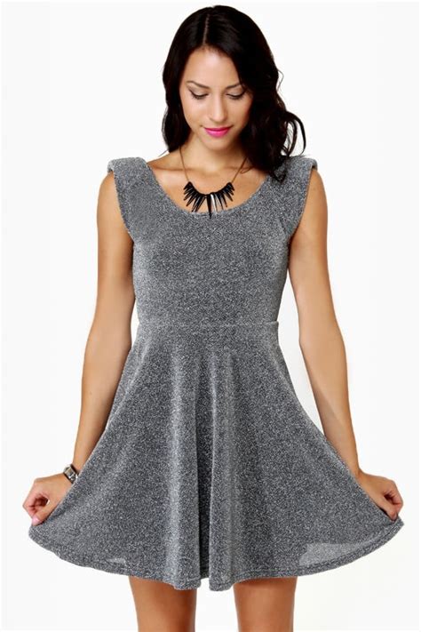 Stunning Silver Dress - Glitter Dress - Grey Dress - $38.00 - Lulus