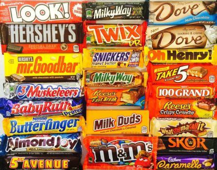 Solve Candy Chocolate Brands of America 5 jigsaw puzzle online with 221 pieces