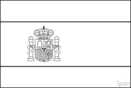 Spain Flag Coloring Page - Coloring Home