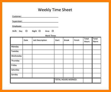 Daily Free Printable Time Sheets Pdf : printable time sheets | Free printable employee ...