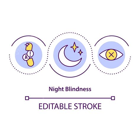 Night Blindness Concept Icon Surgery Digital Line Vector, Surgery ...