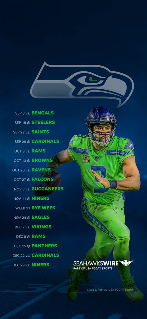 2019 Seattle Seahawks Schedule: Downloadable Wallpaper