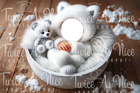 Snow Fox Newborn Digital Backdrop Digital Background Newborn - Etsy