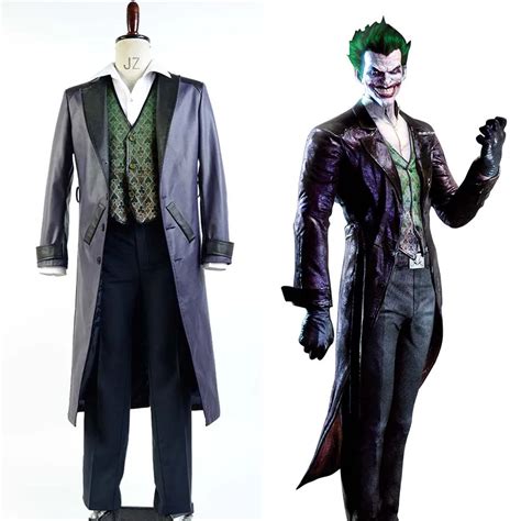 Batman Arkham Origins Blackgate Joker Outfit Cosplay Costume For Men Women full set costume-in ...