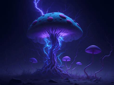 Neon Mushrooms Graphic by 1xMerch · Creative Fabrica