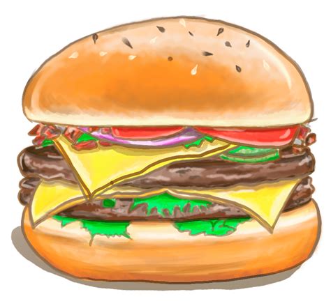 Cheeseburger Drawing at PaintingValley.com | Explore collection of Cheeseburger Drawing