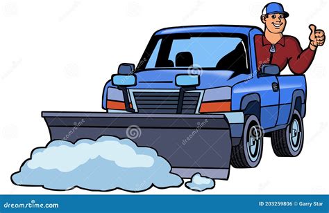 Snow Plow Truck Doodle Art Vector Illustration | CartoonDealer.com ...