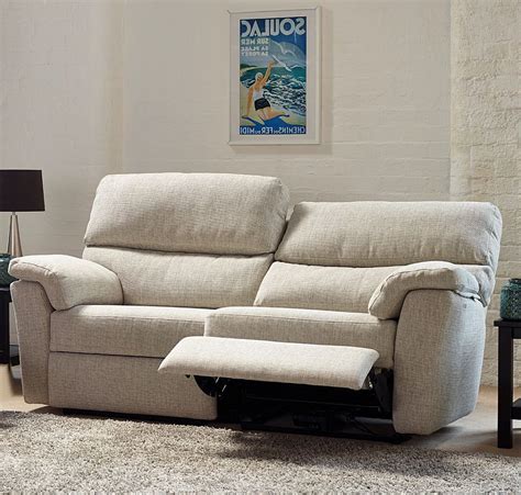 Henley 3 Seater Sofa High Back Leather with Manual Recliner