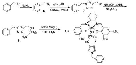 Scheme 3 Synthesis of the homogeneous catalyst 9. | Download Scientific Diagram