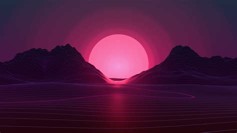 Vaporwave Sunset [4K] : r/wallpapers