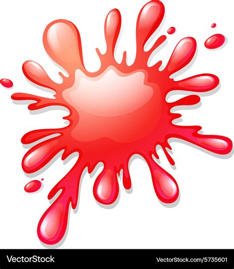 Red color splash on white Royalty Free Vector Image