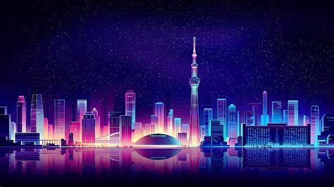 Neon City Aesthetic Desktop Wallpaper / What is a desktop wallpaper?