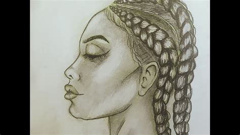 TIME LAPSE DRAWING: How to Draw Easy Cornrows PT 2 - YouTube