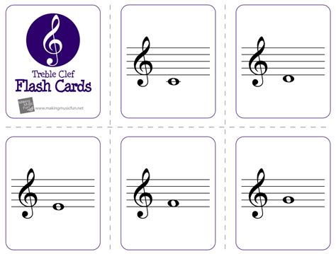 Printable Music Note Flashcards