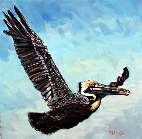 Rick Nilson's Paintings: Fly Bye Pelican (SOLD)