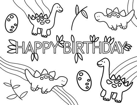 birthday dinosaur crayolacom - happy birthday dinosaur coloring pages dinosaur coloring pages ...