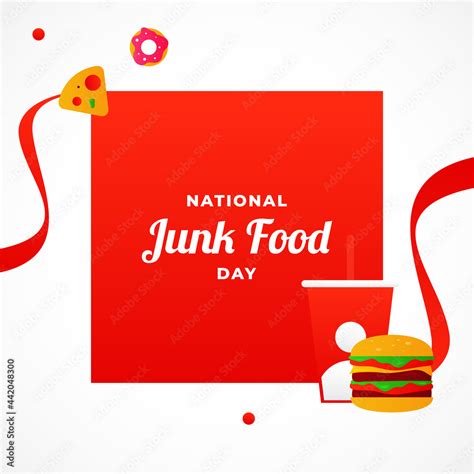 National Junk Food Day Background Design Stock Vector | Adobe Stock