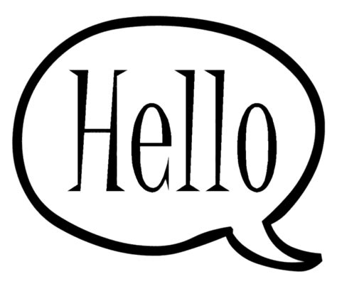 Bulle de texte Hello transparente PNG transparents - StickPNG