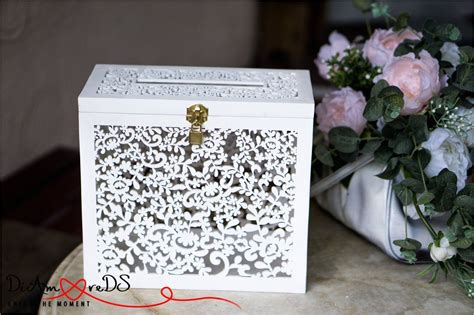 Card Box for Wedding with Lock Wedding Card Box with Slot Card Box with Lock White – williamson ...