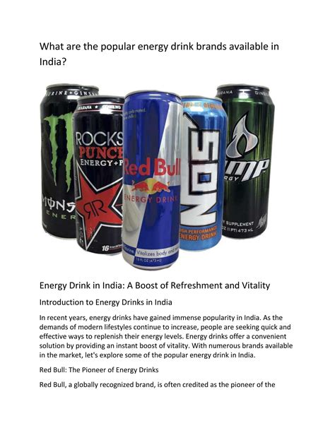 What are the popular energy drink brands available in India? by Food Magazine Official - Issuu