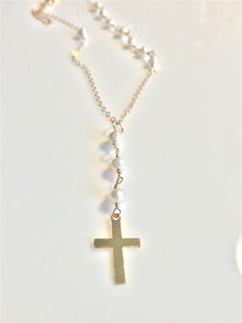 Rosary Necklace Gold Rosary Necklace Gemstone Rosary - Etsy