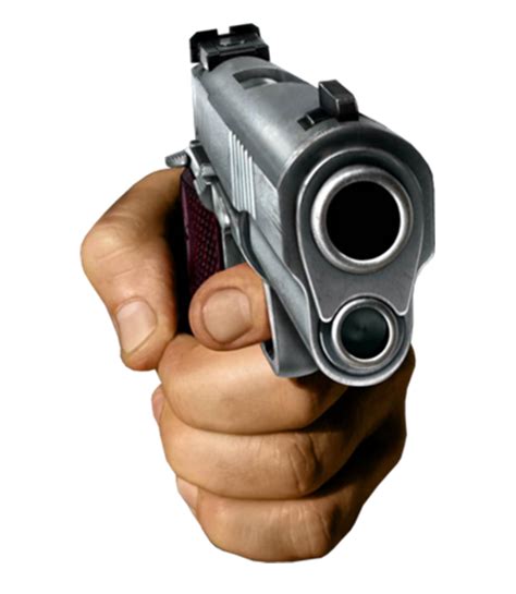 Hand Pointing a Gun Template #2 (Transparent PNG) | Hand Pointing a Gun | Know Your Meme