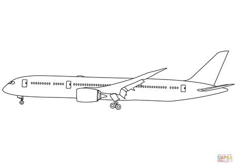 Boeing 777 Jet Colouring Pages Sketch Coloring Page