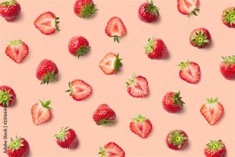 Colorful pattern of strawberries Stock Photo | Adobe Stock