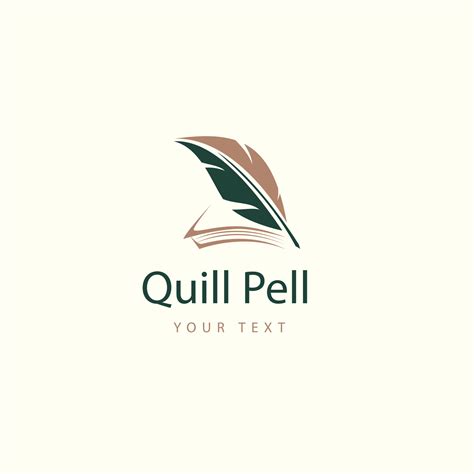 flat design quill pen logo design template 14304583 Vector Art at Vecteezy