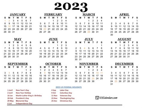 2021 2023 Printable Yearly Calendar