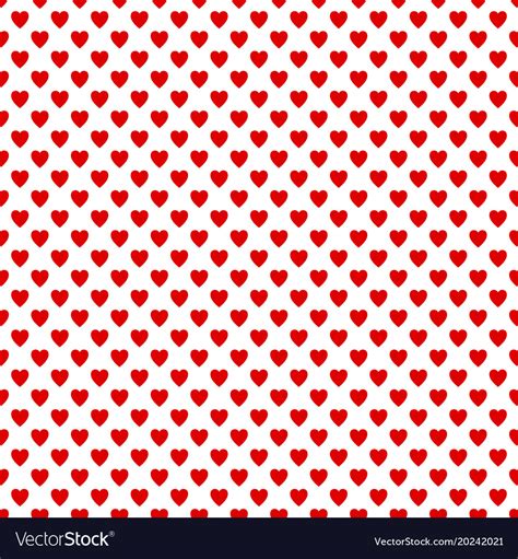 Seamless red heart pattern background - love Vector Image