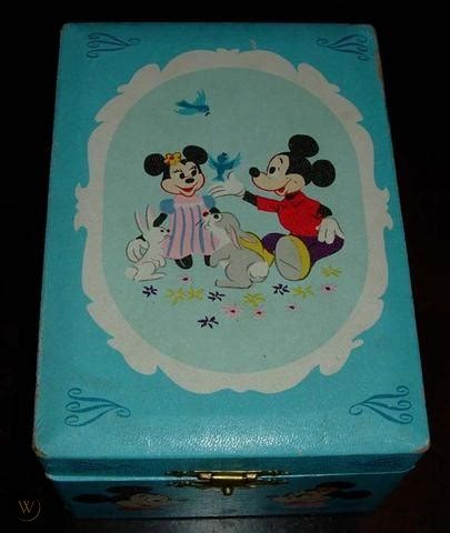 DISNEY MICKEY AND MINNIE MOUSE MUSIC BOX JAPAN 1950'S | #101891910