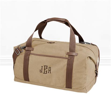 Personalized Canvas Duffel Bag, Men's Duffle Bag, Groomsmen Gift, Overnight Bag, Weekender Bag ...