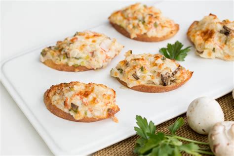 Crab Mushroom Canapés - Momsdish