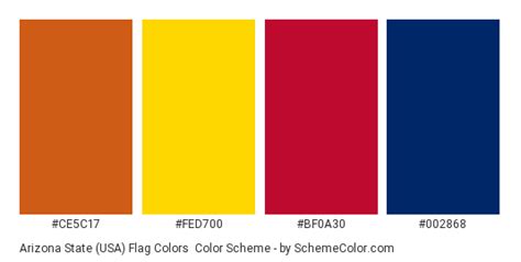 Arizona State (USA) Flag Colors Color Scheme » Blue » SchemeColor.com