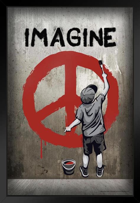 Trinx Imagine Peace Graffiti Peace Sign Kid Painter Street Art Motivational Inspirational ...