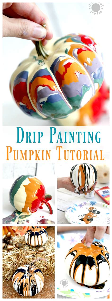 Pumpkins Drip Painting Tutorial (No Carve DIY) (Colorful Fall Craft ...