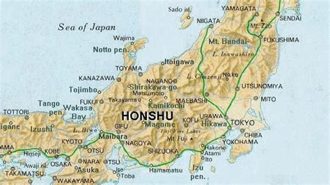 Japan Map Honshu