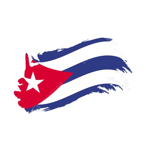 Cuba Flag With Waving Brush Stroke Clipart Hd Images, Flag Clipart, Brush Clipart, Cuba Flag ...