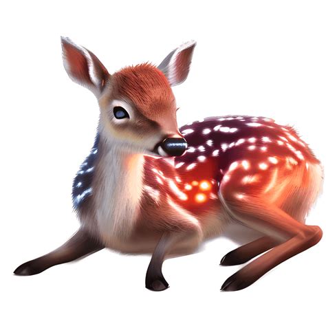 Baby Deer Sleeping in Vibrant Colors · Creative Fabrica