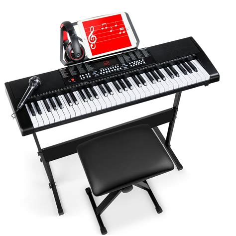 Best Choice Products 61-Key Piano Keyboard Set w/ LED Screen ...