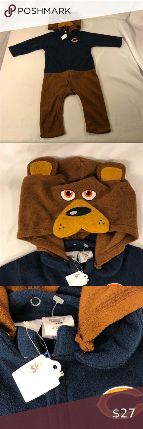 Chicago Bears NFL Mascot Jumper Baby Size 24M Stal in 2020 | Baby size ...