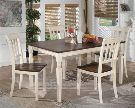 Signature Design by Ashley Whitesburg 5-Piece Rectangular Dining Table Set | Wayside Furniture ...