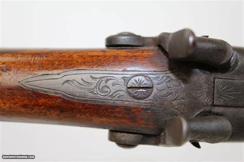 BELGIAN Antique DOUBLE BARREL Percussion Shotgun